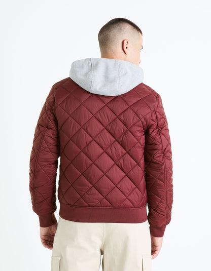 Hooded Bomber Jacket_FUQUILTED_BURGUNDY_04