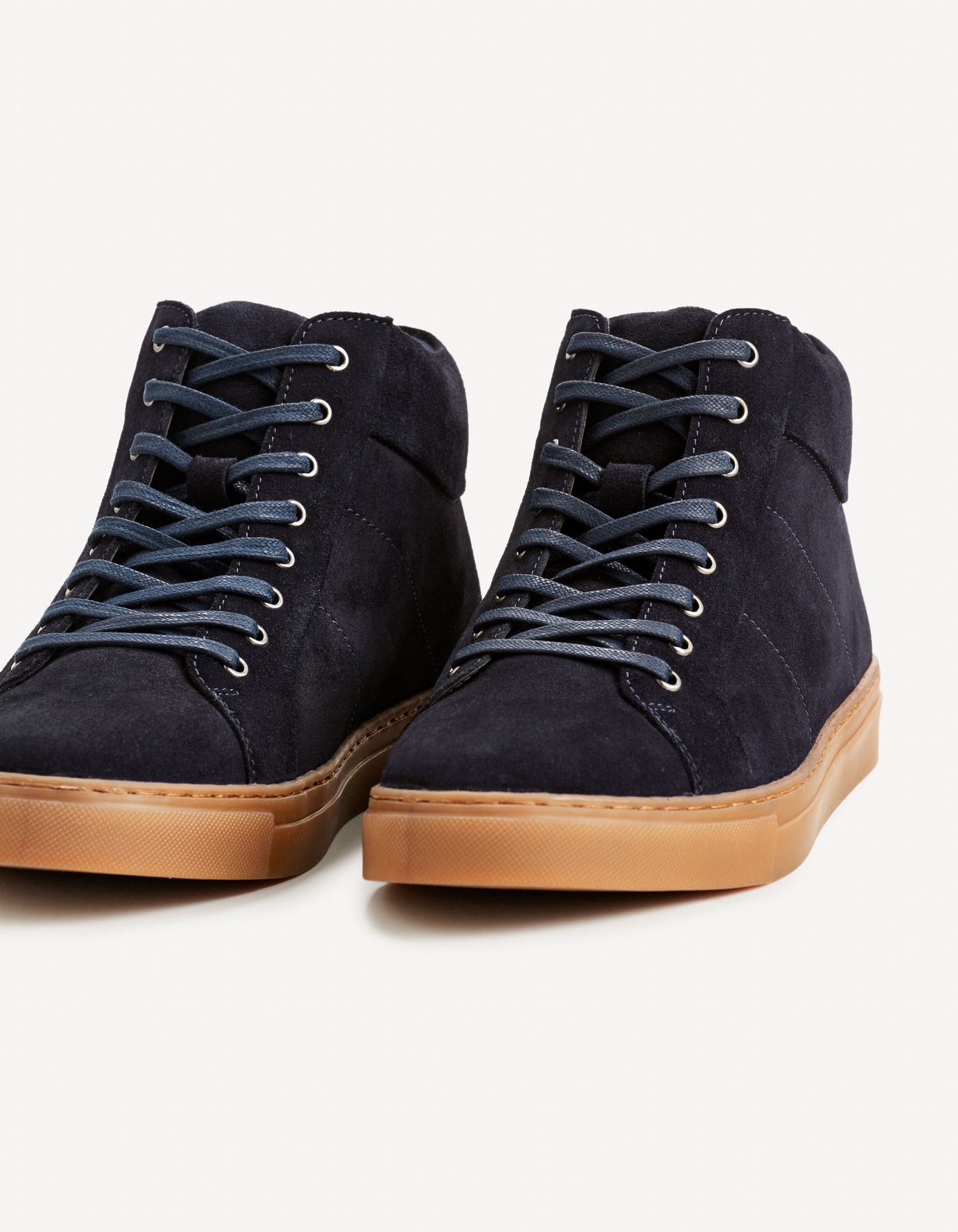 High-Top Leather Shoes - Navy Blue_FYSKATER_NAVY_04