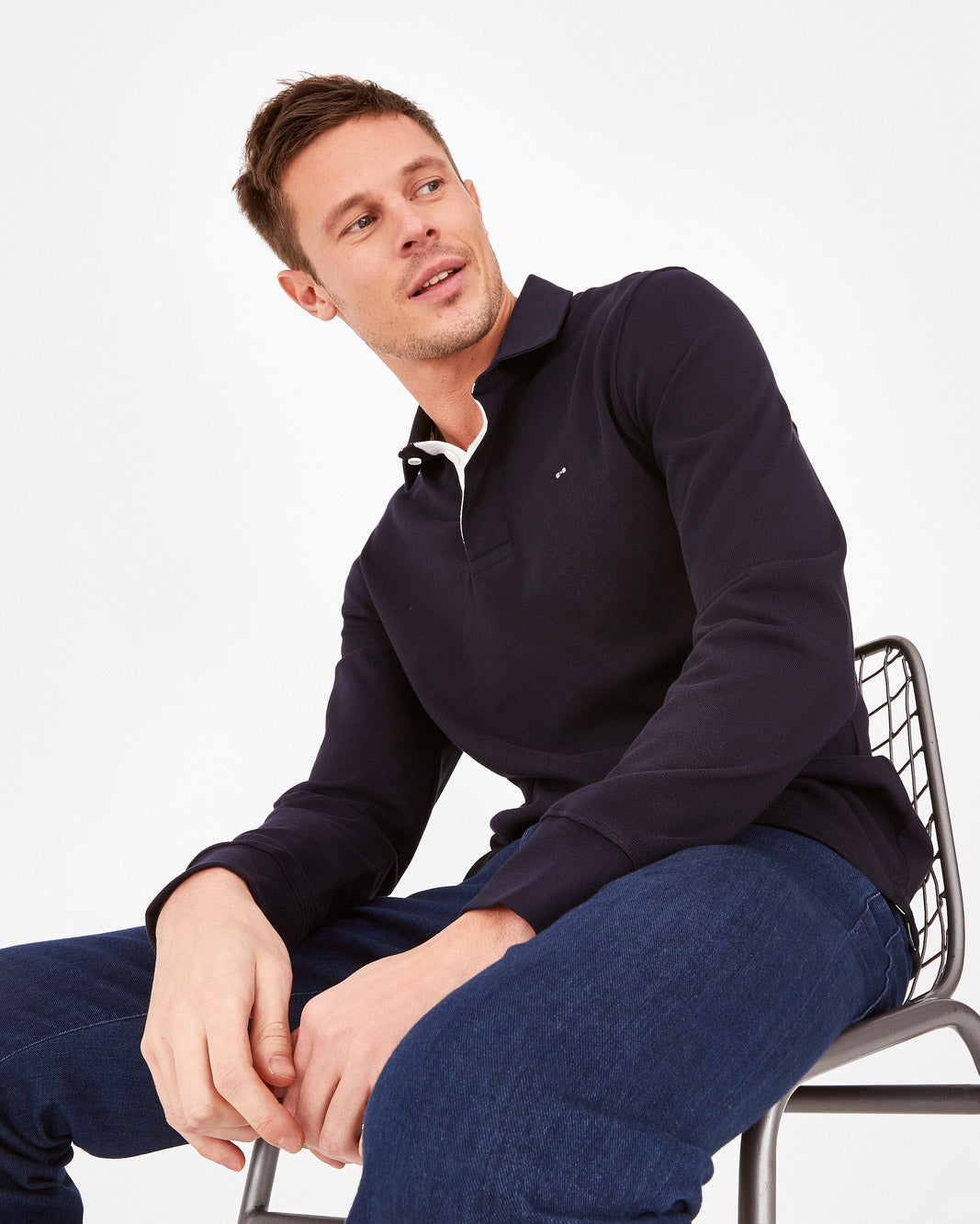 Dark Blue Maillot Manches Longues Eden Park