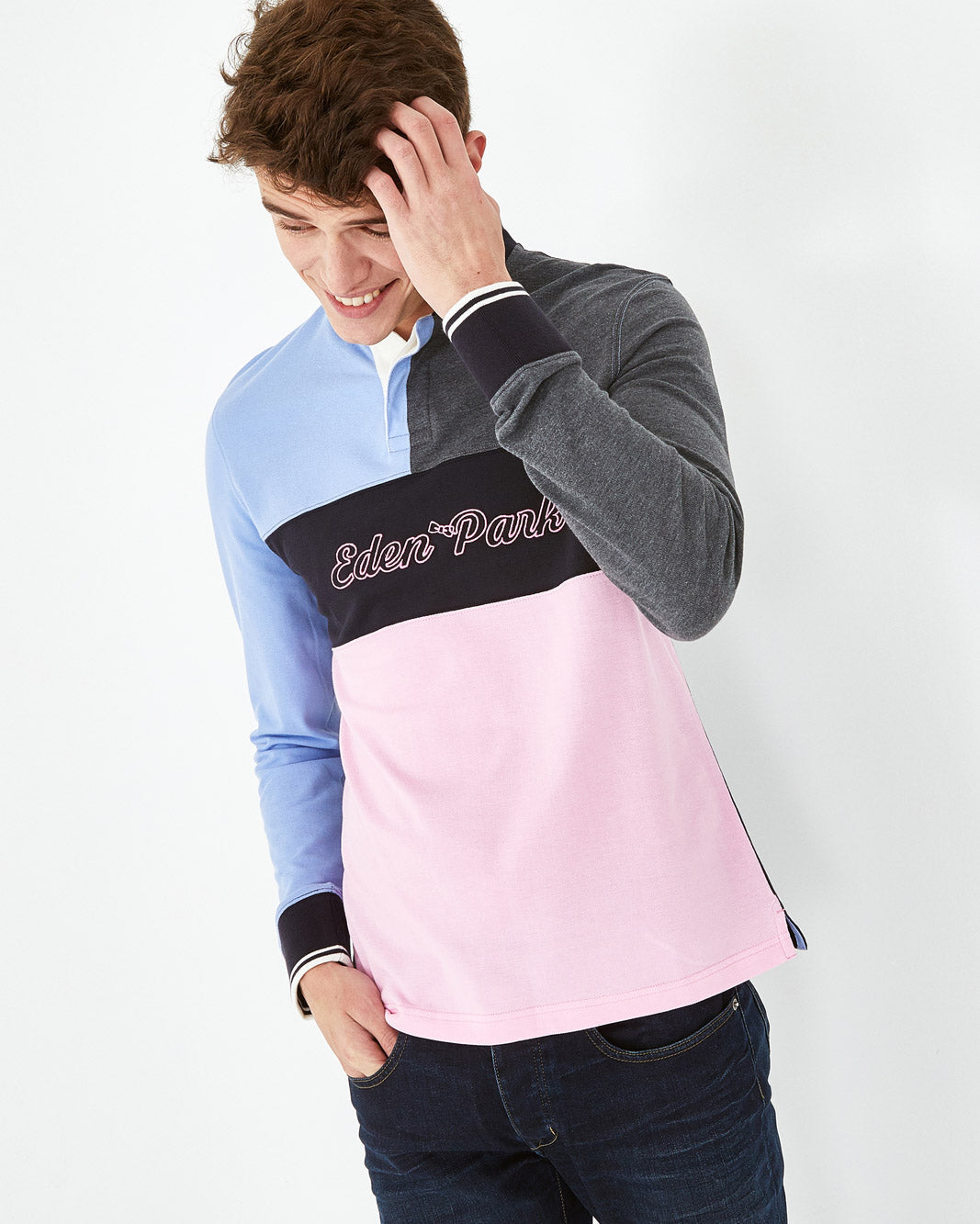 Light Blue Polo Manches Longues Eden Park