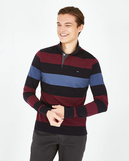 Middle Blue Polo Manches Longues Eden Park