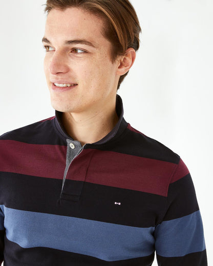 Middle Blue Polo Manches Longues Eden Park