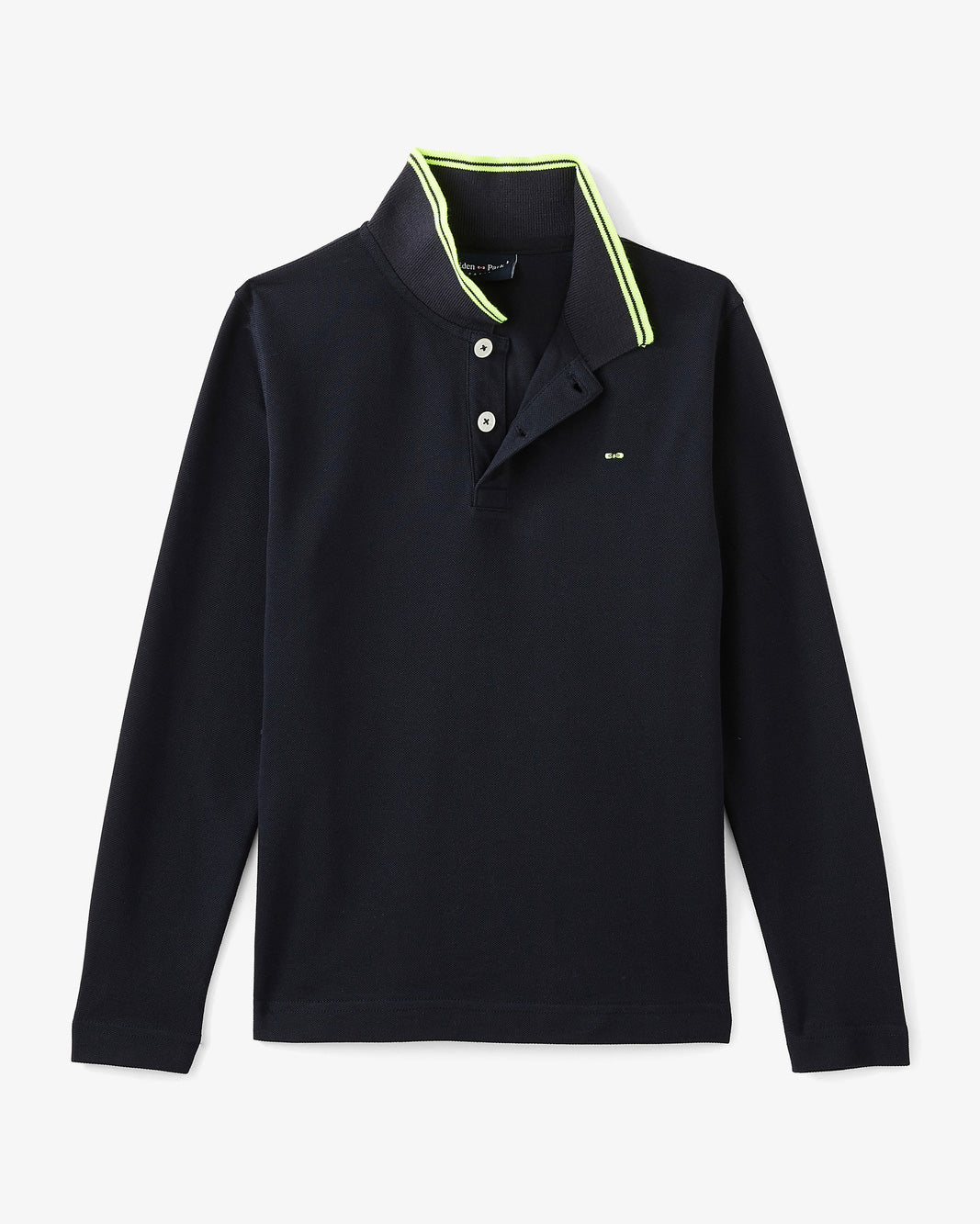 Dark Blue Polo Manches Longues