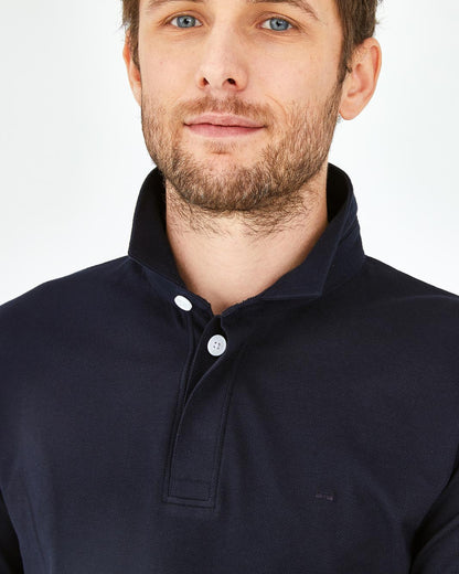 Dark Blue Polo Manches Longues Eden Park