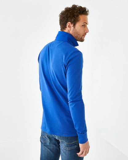 Middle Blue Polo Manches Longues Eden Park
