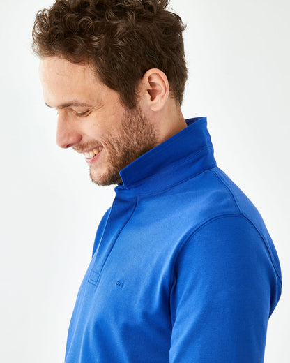 Middle Blue Polo Manches Longues Eden Park