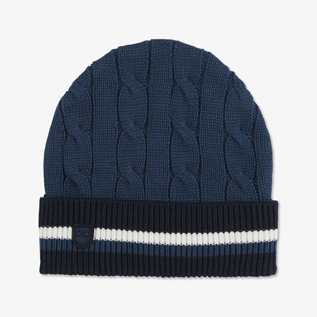 Tricolour Blue Cable Knit Hat Eden Park