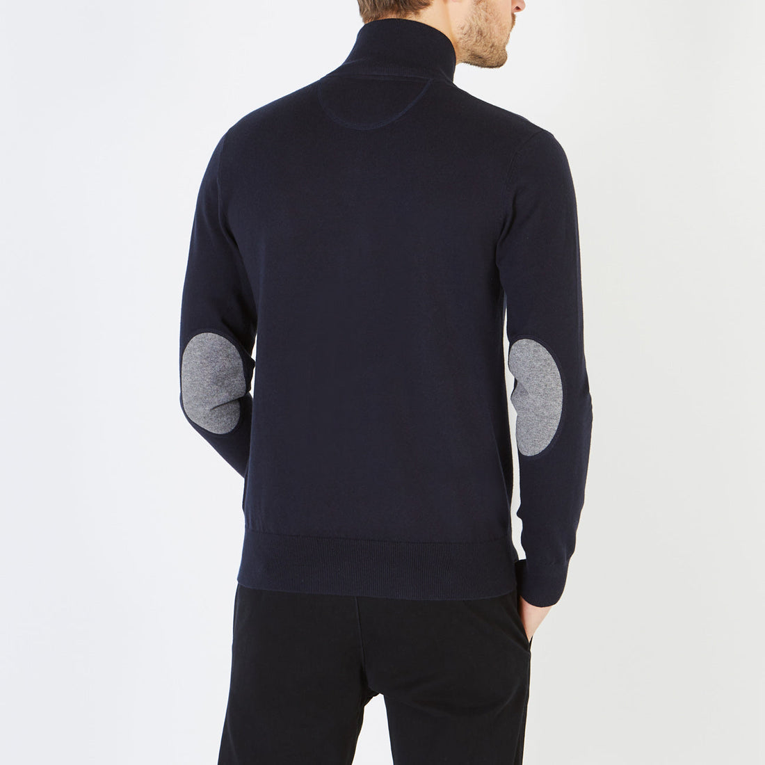 Dark Blue Zipped Knit Cardigan Eden Park