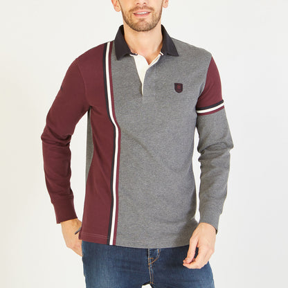 Burgundy Colour-Block Long-Sleeved Jersey Eden Park