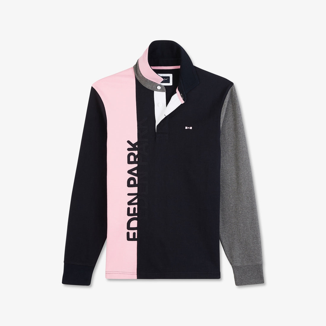 Long-Sleeved Colour-Block And Embroidery Rugby Shirt Eden Park