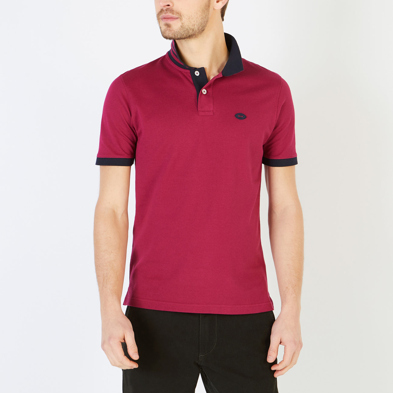 Pima Cotton Piqué Burgundy Polo Shirt Eden Park