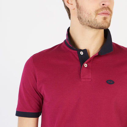 Pima Cotton Piqué Burgundy Polo Shirt Eden Park