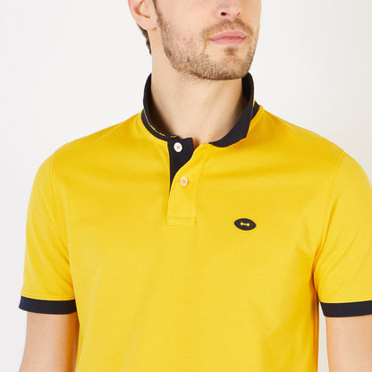Pima Cotton Yellow Pique Polo Shirt Eden Park