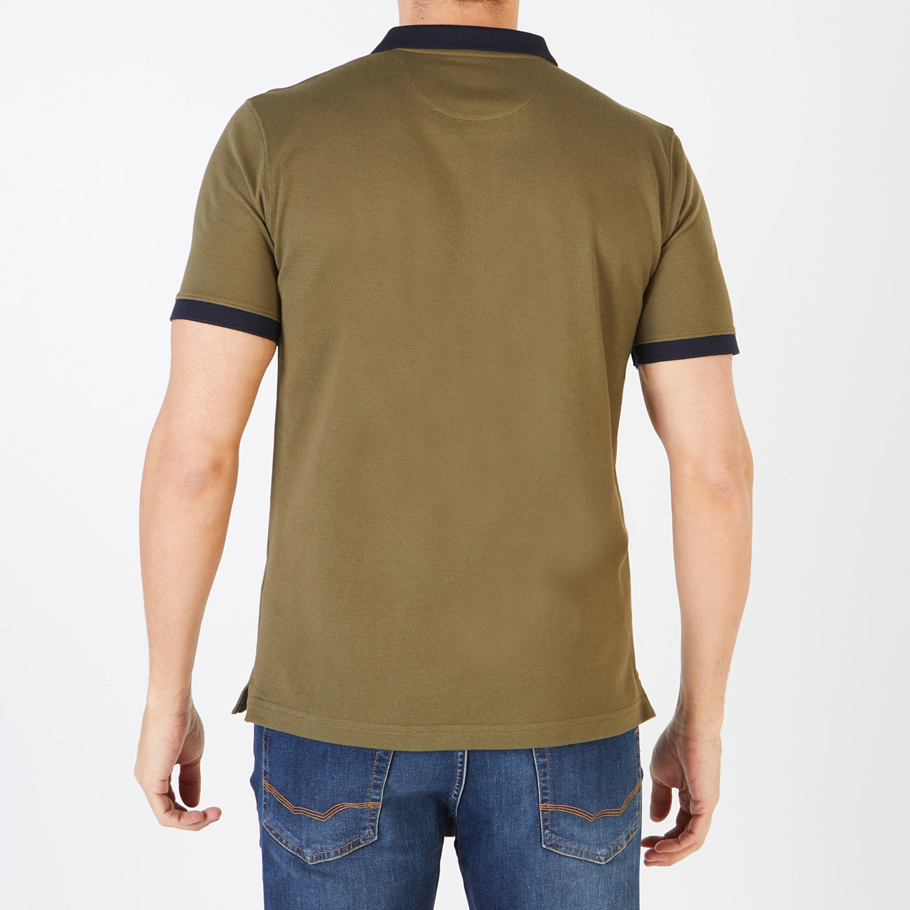 Pima Cotton Piqué Khaki Polo Shirt Eden Park