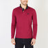 Long-Sleeved Burgundy Polo Shirt Eden Park