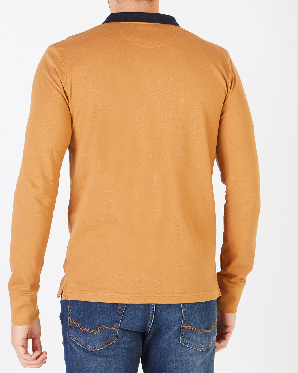 Light Brown Polo Shirt With Long Sleeves Eden Park