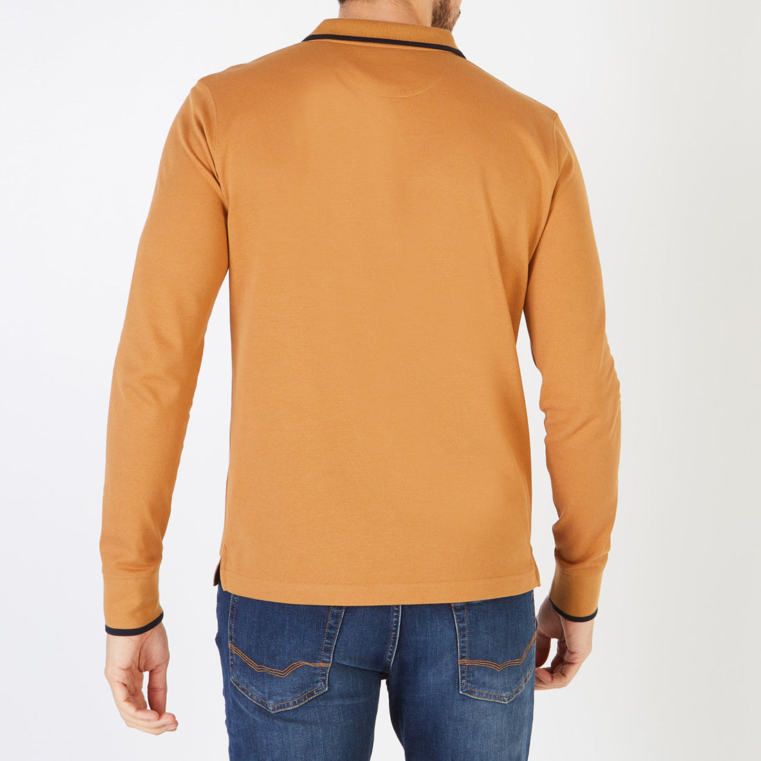 Polo Light Brown Long Sleeves With Contrasting Details Eden Park
