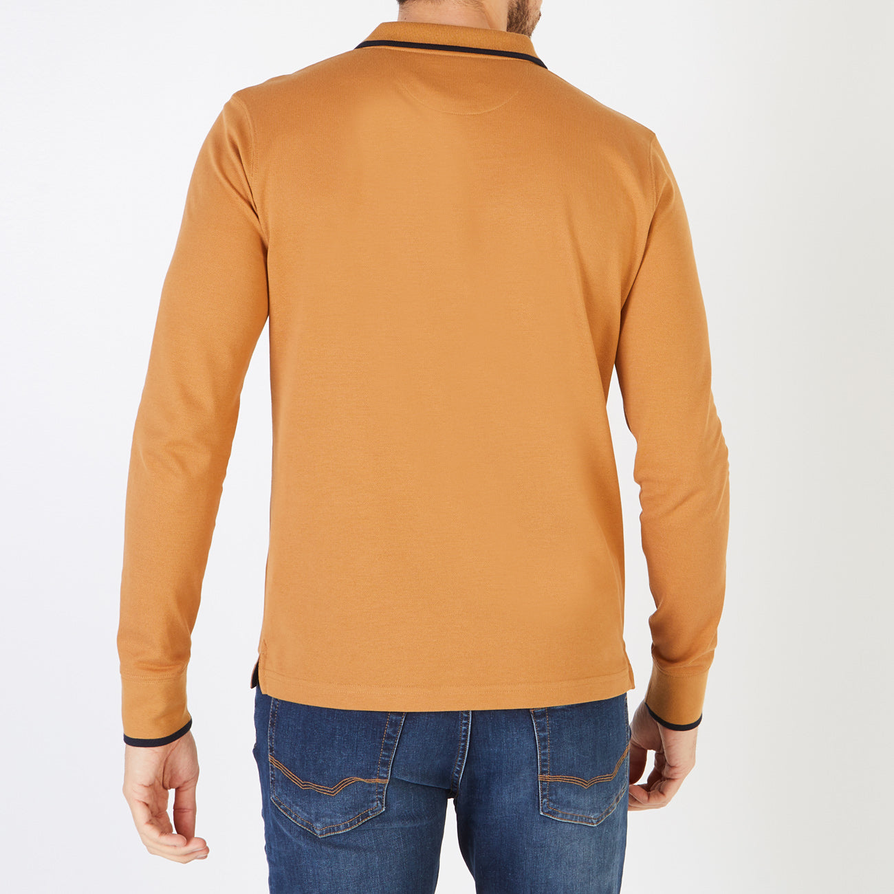 Polo Light Brown Long Sleeves With Contrasting Details Eden Park