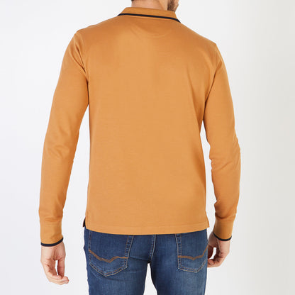 Polo Light Brown Long Sleeves With Contrasting Details Eden Park