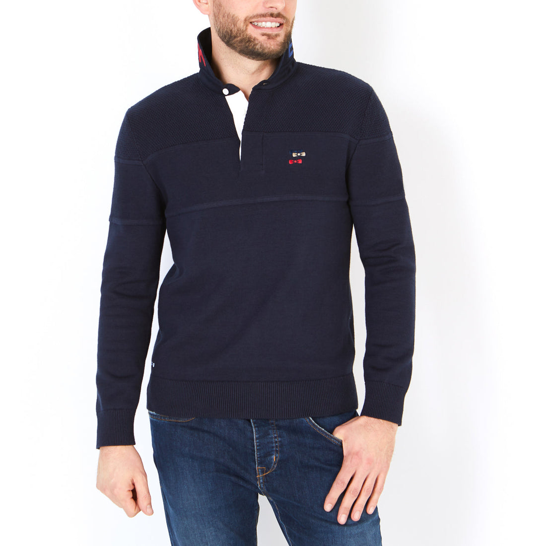 Navy Blue Knit Jumper Eden Park