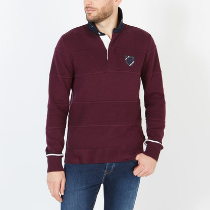 Burgundy Fancy Knit Sweater Eden Park