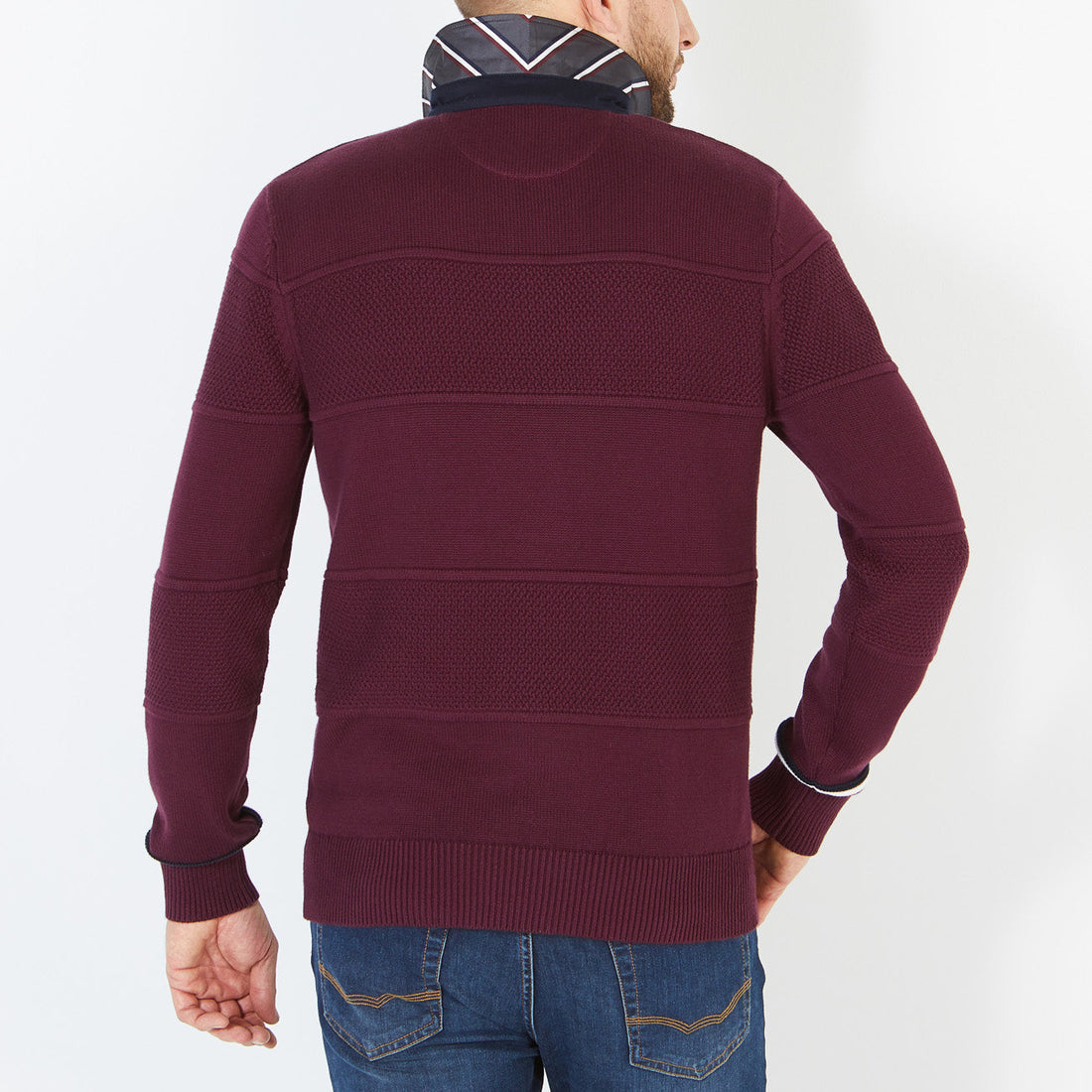 Burgundy Fancy Knit Sweater Eden Park