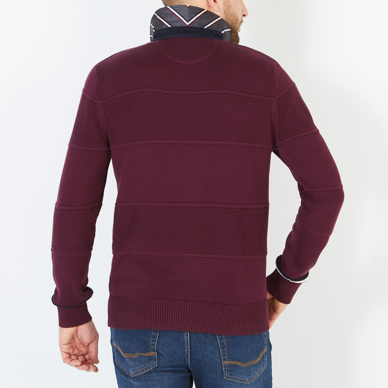 Burgundy Fancy Knit Sweater Eden Park