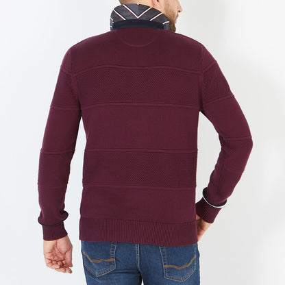 Burgundy Fancy Knit Sweater Eden Park