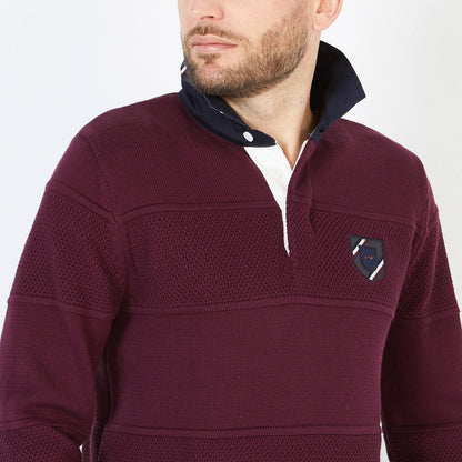 Burgundy Fancy Knit Sweater Eden Park