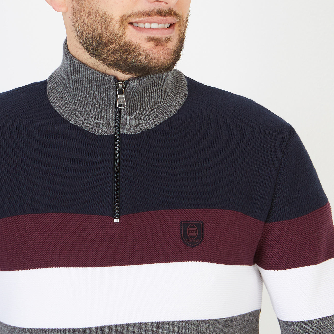 Dark Gray Fancy Knit Jumper Eden Park