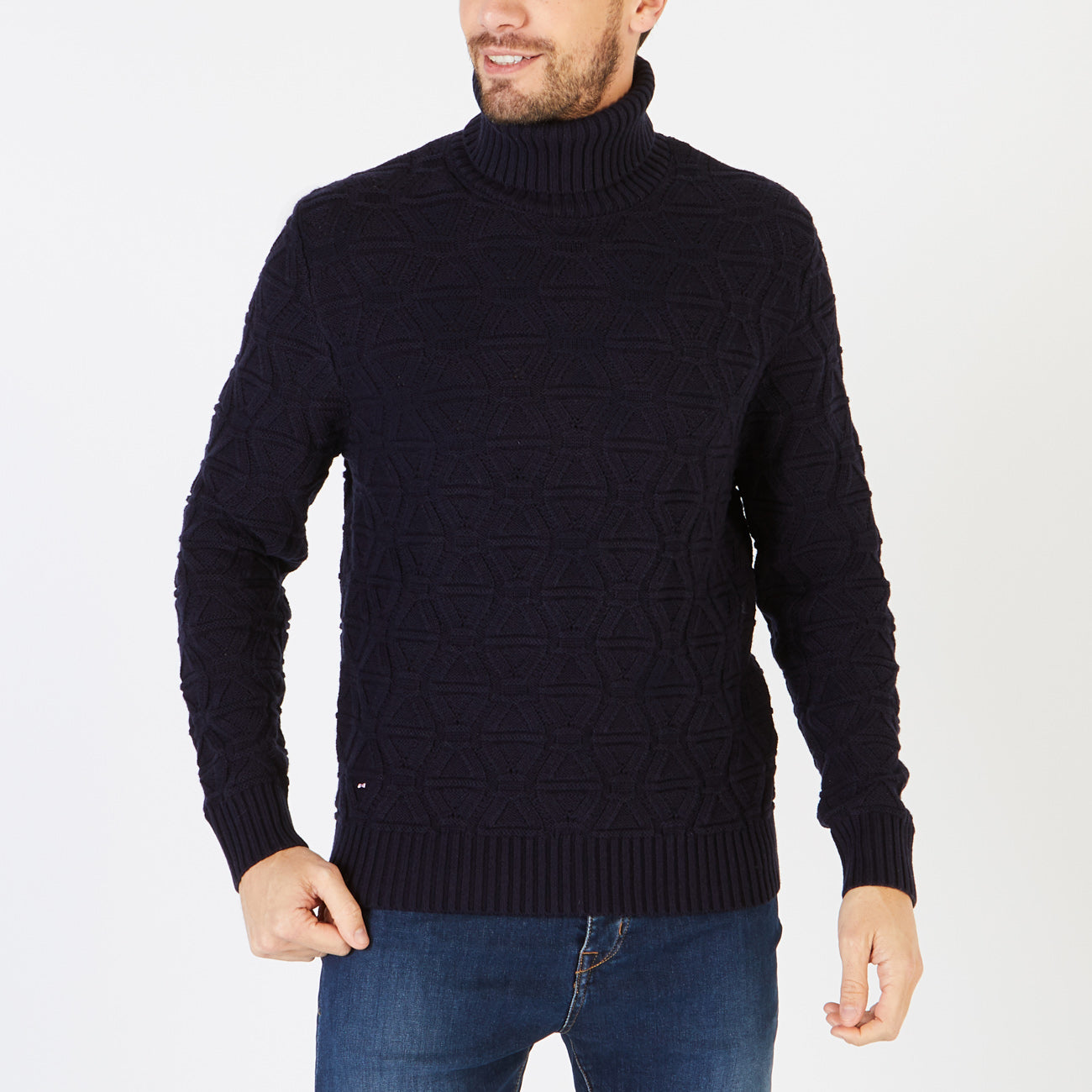 Navy Turtleneck Sweater Eden Park
