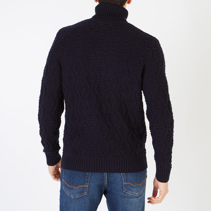 Navy Turtleneck Sweater Eden Park