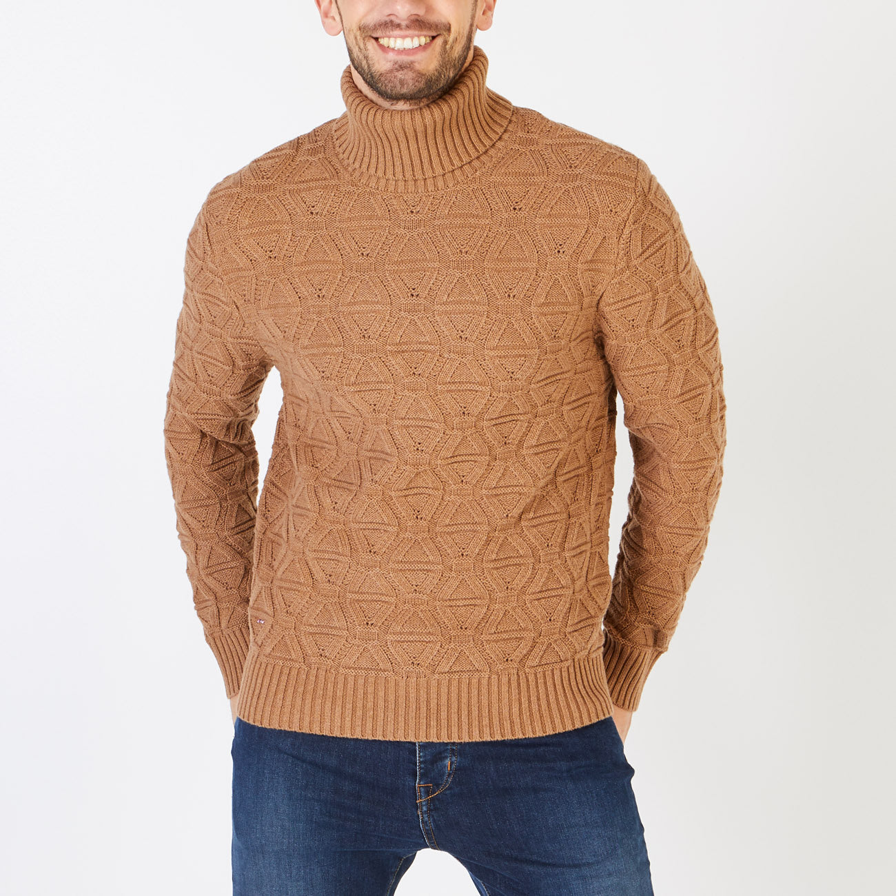 Brown Turtleneck Sweater Eden Park
