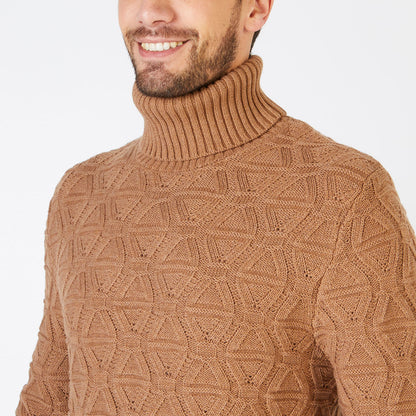 Brown Turtleneck Sweater Eden Park