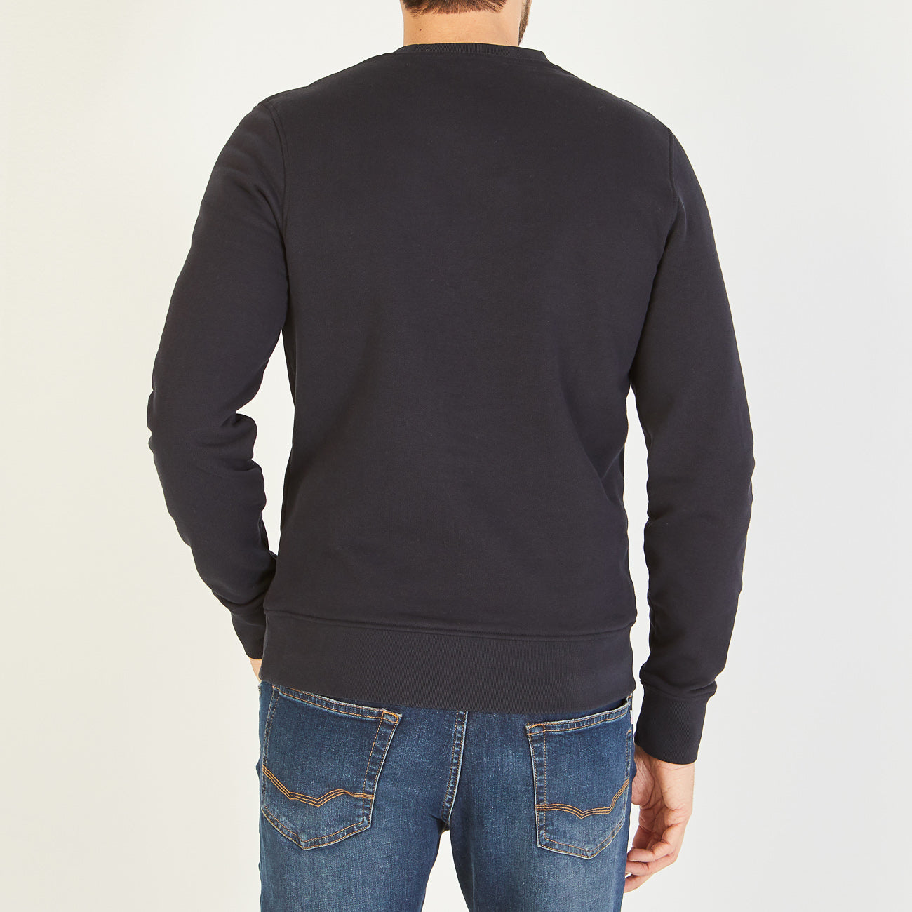 Plain Navy Blue Long-Sleeved Sweatshirt Eden Park
