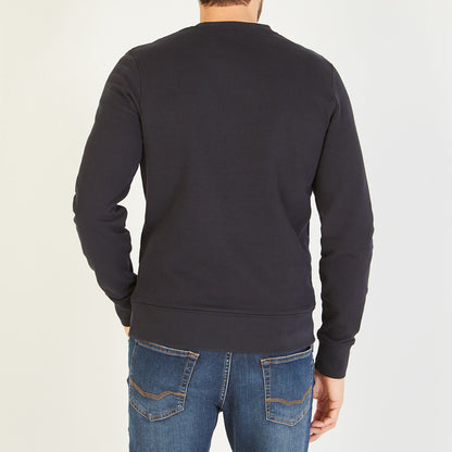 Plain Navy Blue Long-Sleeved Sweatshirt Eden Park
