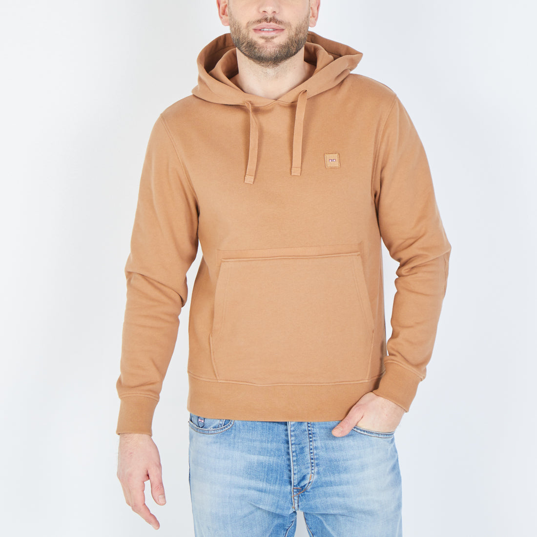Brown Fleece Hooded Sweatshirt