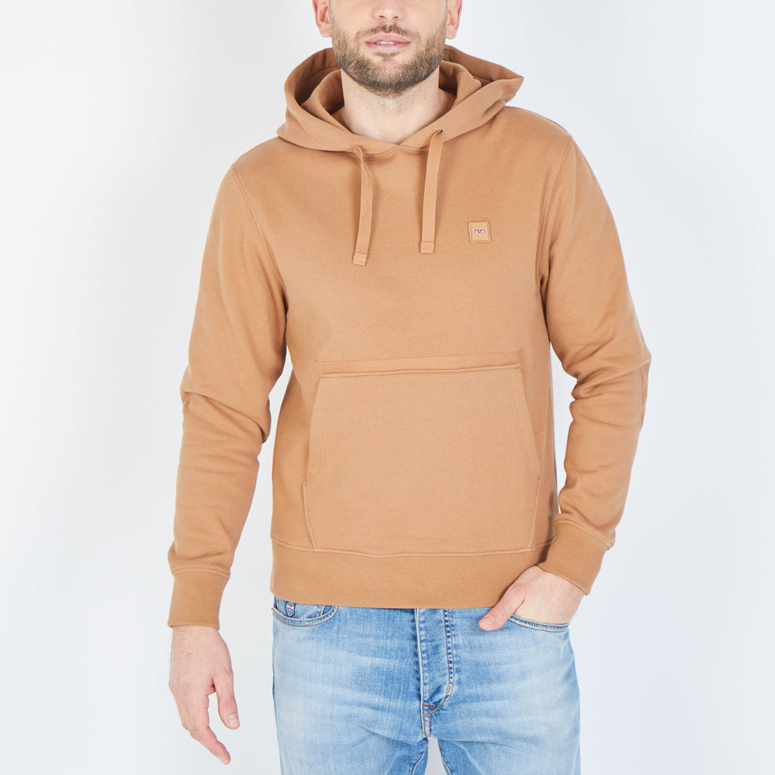 Brown Fleece Hooded Sweatshirt Eden Park