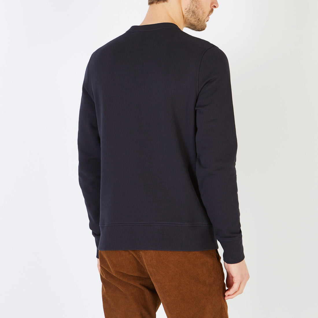 Plain Navy Blue Round-Neck Sweatshirt Eden Park