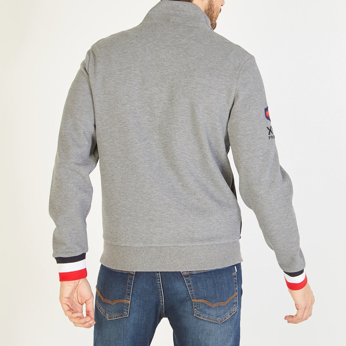 Gray XV De France Zipped Sweatshirt Eden Park