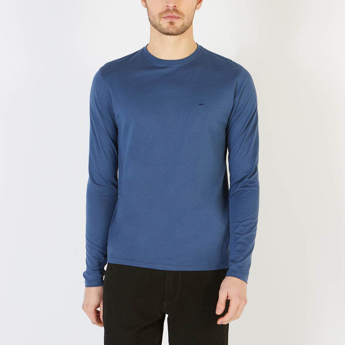 Plain Blue Long-Sleeved T-Shirt Eden Park