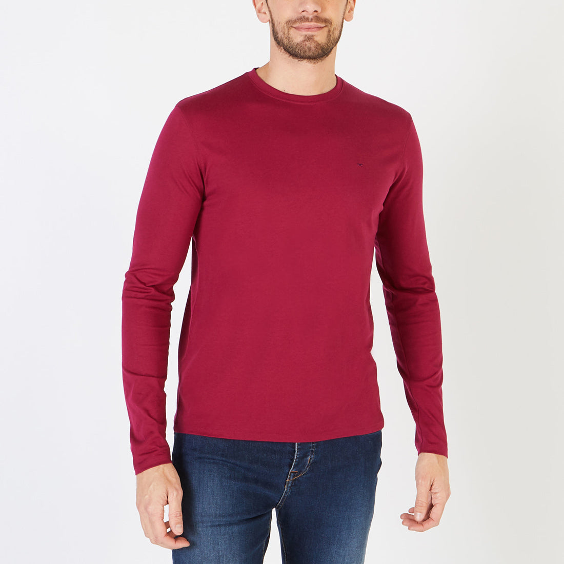 Plain Bordeaux Long-Sleeved T-Shirt Eden Park