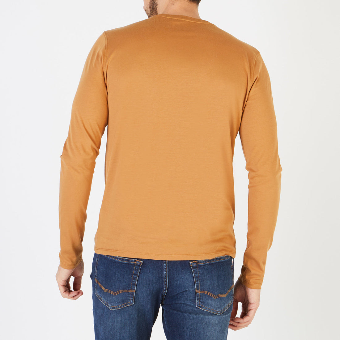 Plain Brown Long-Sleeved T-Shirt Eden Park