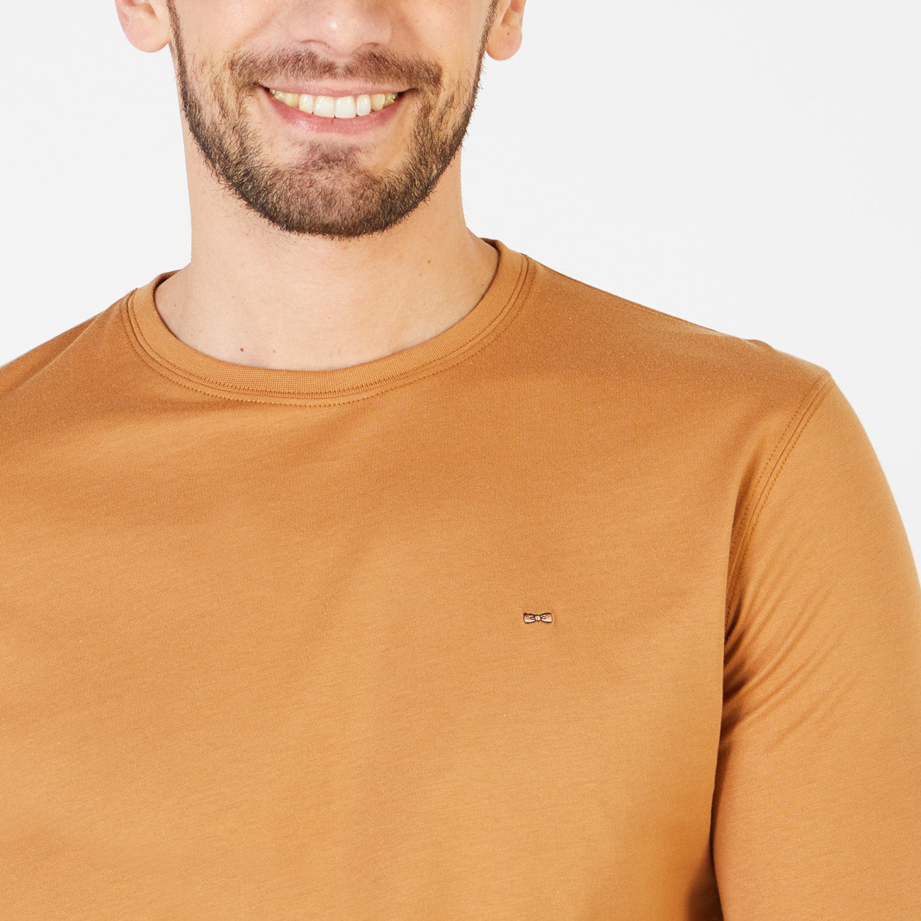 Plain Brown Long-Sleeved T-Shirt Eden Park