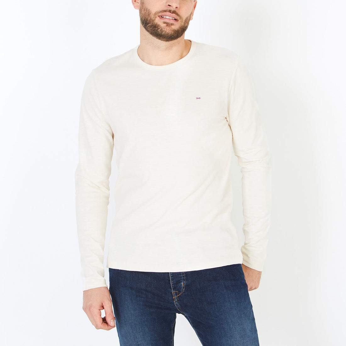 Basic White Long-Sleeved T-Shirt Eden Park