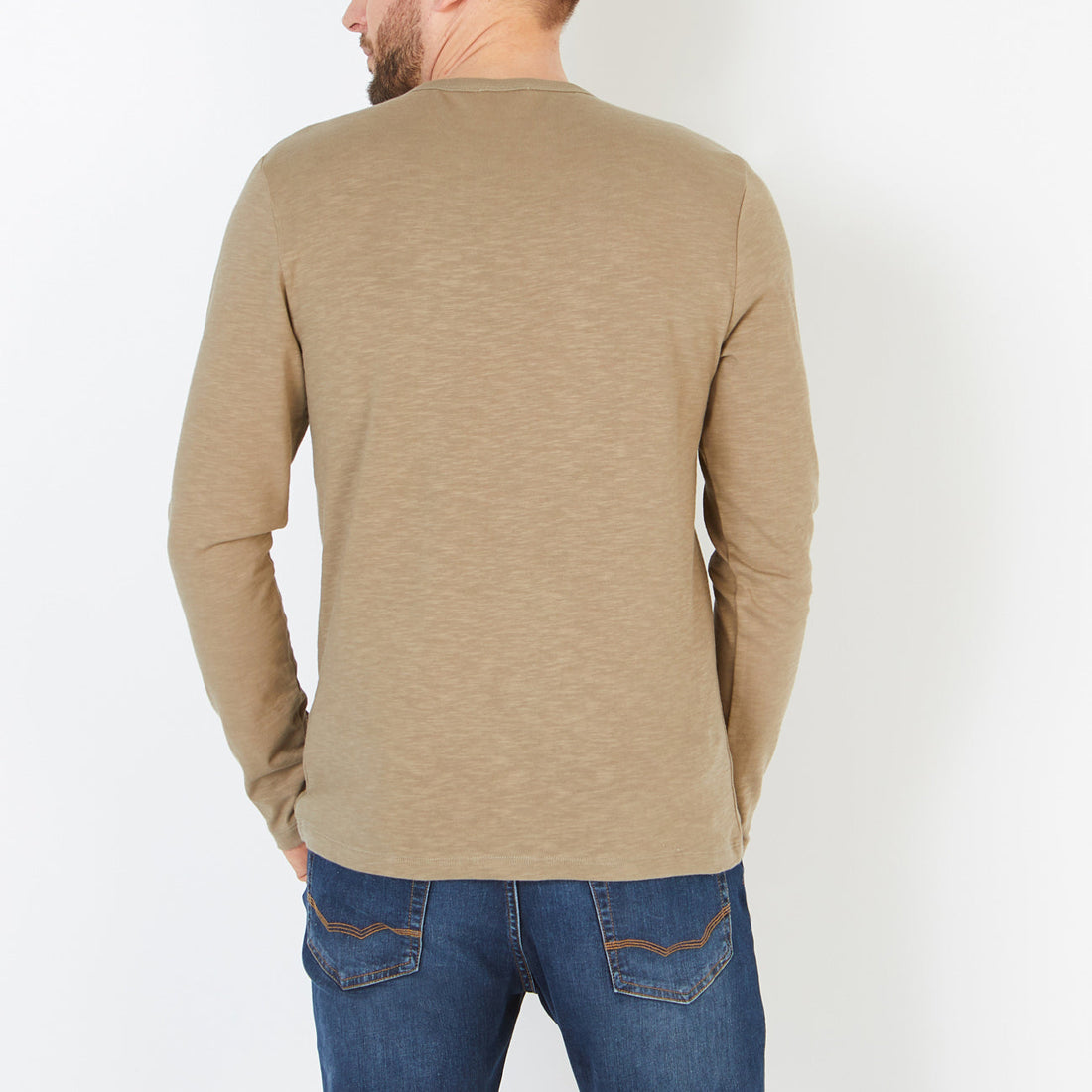 Basic Beige Long-Sleeved T-Shirt Eden Park
