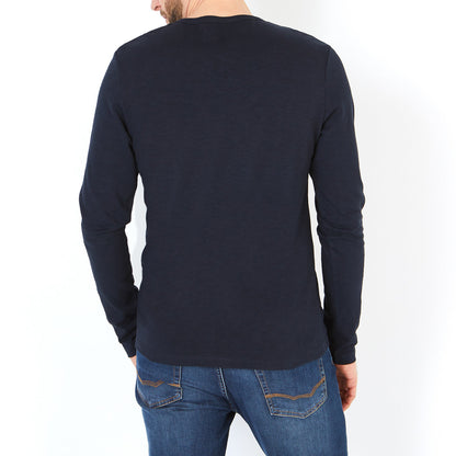 Basic Navy Blue Long-Sleeved T-Shirt Eden Park