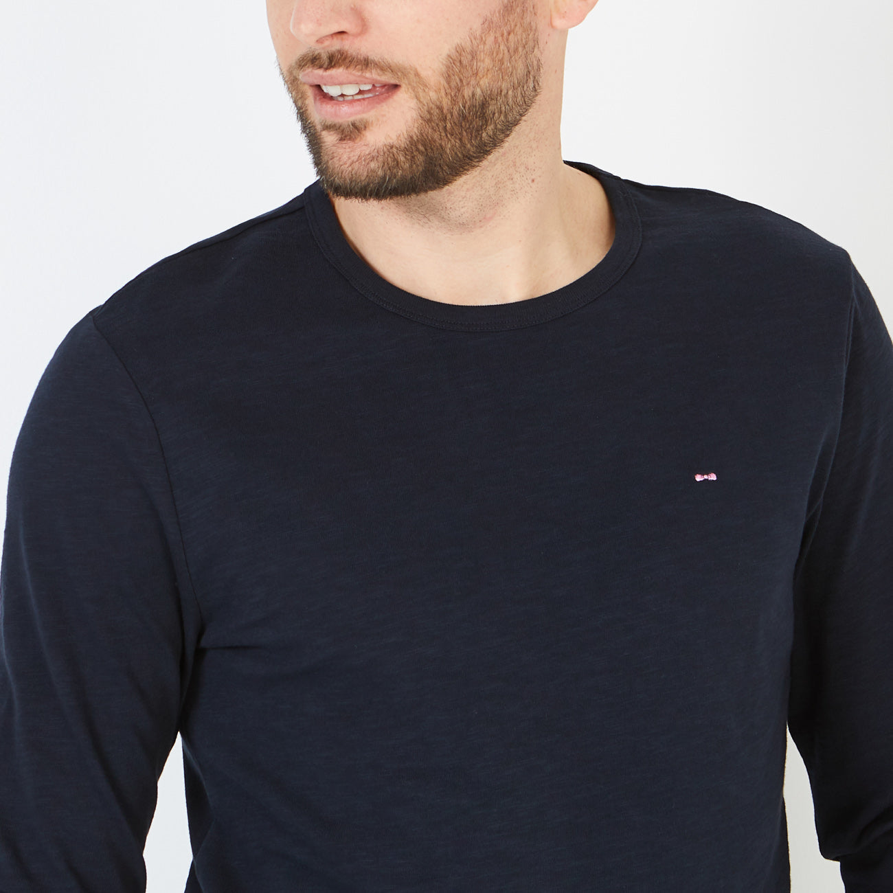 Basic Navy Blue Long-Sleeved T-Shirt Eden Park