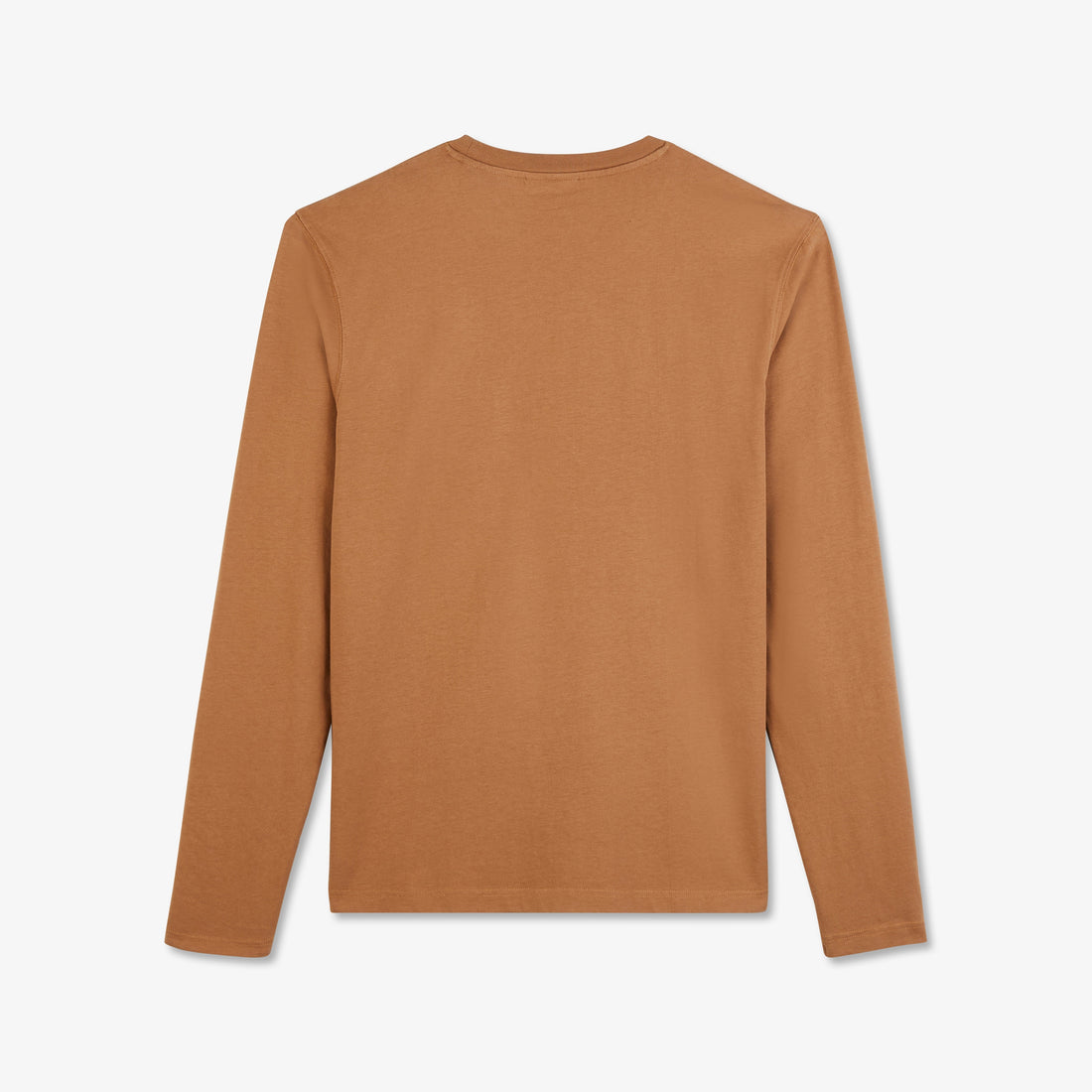 Plain Brown Embossed T-Shirt With Long Sleeves Eden Park