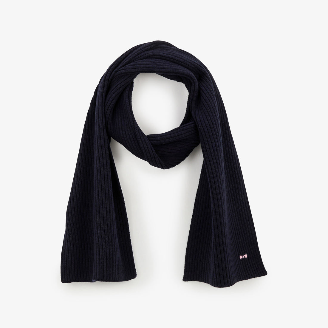 Navy Blue Ribbed Scarf_H23ACTEC0002_BLF_01